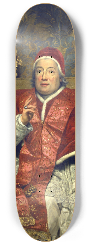Anton Raphael Mengs - Portrait of pope Clement XIII 8.25 inch art skate deck