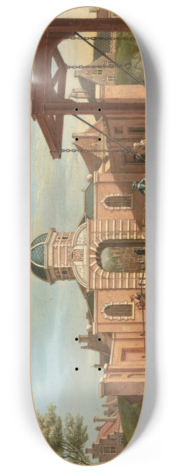 Paulus Constantijn la Fargue - A View Of Morspoort, Leiden 8.25 inch art skate deck