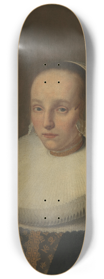 Paulus Hennekyn - Portrait of Anna van der Does (1609-1650) 8.25 inch art skate deck
