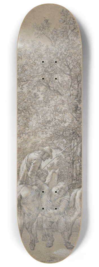 Paulus Potter - Vor einer Htte halten zwei Reiter 8.25 inch art skate deck