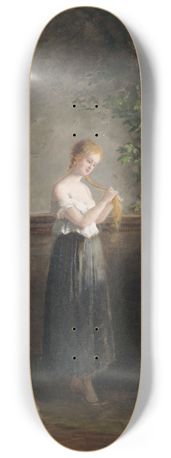 Paul Wichmann - Ein junges Mdchen flicht ihre Zpfe 8.25 inch art skate deck