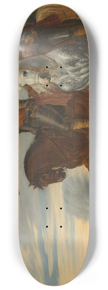 Pauwels van Hillegaert - Frederick Henry and Ernst Casimir of Nassau-Dietz at the Siege of s Hertogenbosch 8.25 inch art skate deck