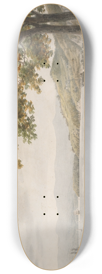 Pavel Petrovich Svinin - Shad Fishermen on the Shore of the Hudson River 8.25 inch art skate deck