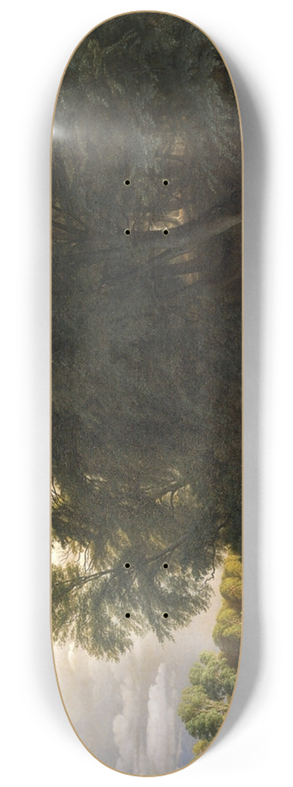 P. C. Skovgaard - Summer afternoon by a lake 8.25 inch art skate deck