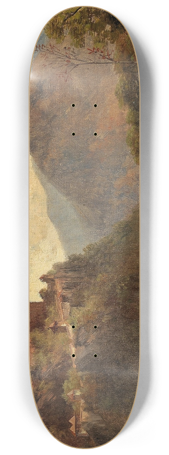 Adolf Obermllner - View of Burg Hochosterwitz, Carinthia 8.25 inch art skate deck