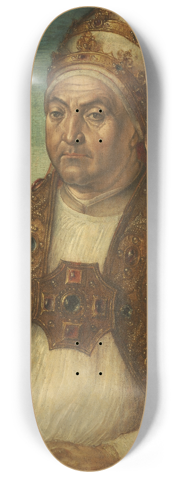 Pedro Berruguete - Portrait of Pope Sixtus IV della Rovere 8.25 inch art skate deck