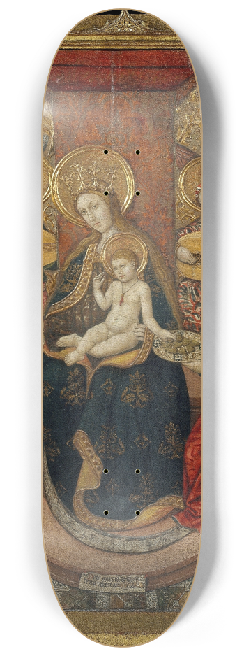 Pedro Garca de Benavarre - Virgin and Angels 8.25 inch art skate deck