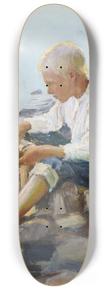 Pekka Halonen - Boy On The Shore 8.25 inch art skate deck
