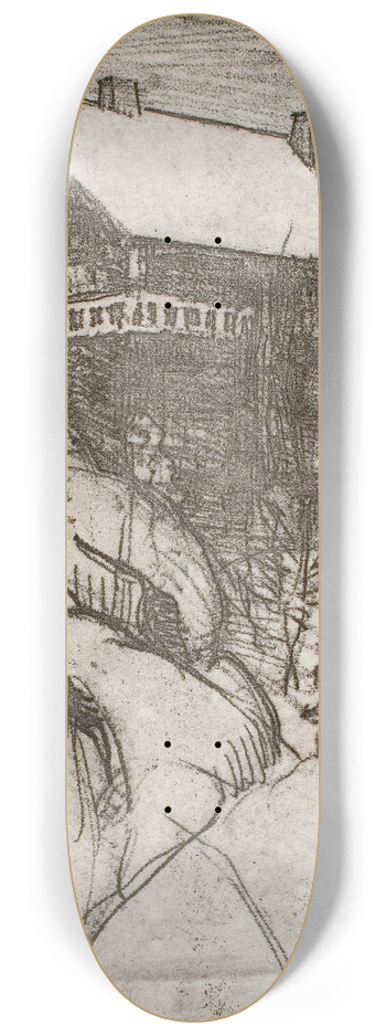 Pekka Halonen - Halosenniemi in Winter 8.25 inch art skate deck