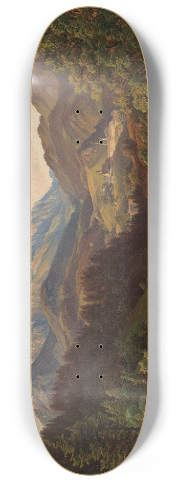 Anton Schiffer - Landschaft Mit Kloster 8.25 inch art skate deck