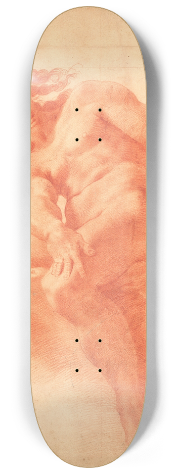 Pellegrino Tibaldi - Siddende ung ngen mand 8.25 inch art skate deck