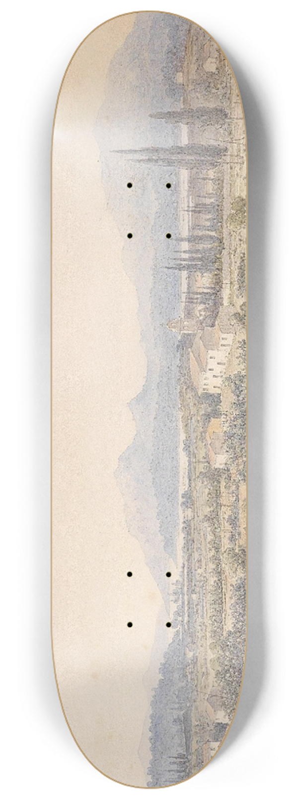 Anton Schranz - Landschaft In Malta 8.25 inch art skate deck