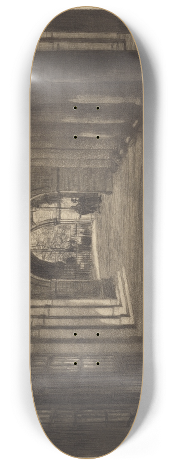 Percy Thomas - The Temple, London 8.25 inch art skate deck