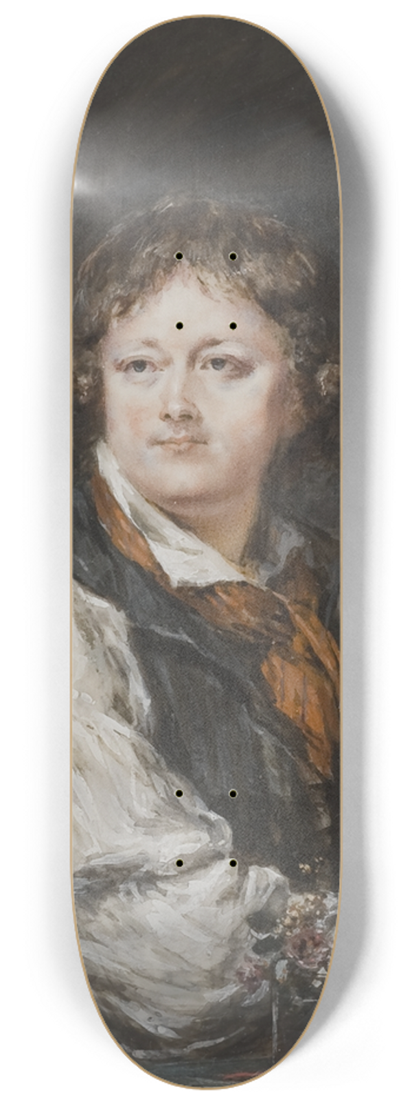 Peter Adolf Hall - Self-portrait 8.25 inch art skate deck