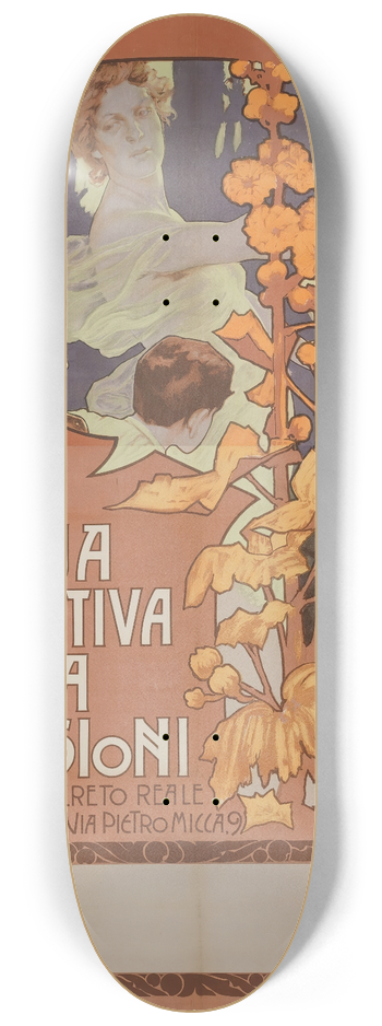 Adolfo Hohenstein - Cassa Nazionale Mutua Cooperativa Per Le Pensioni 8.25 inch art skate deck