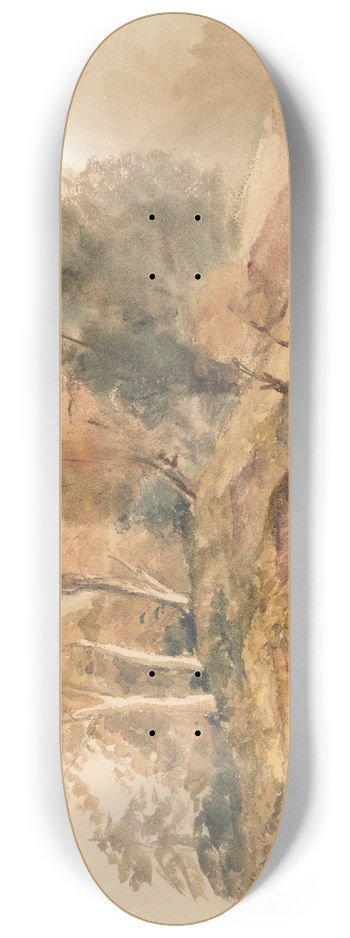Peter DeWint - Trees on a Bank 8.25 inch art skate deck
