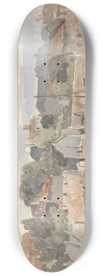 Peter DeWint - View of the Thames at Kingston 8.25 inch art skate deck