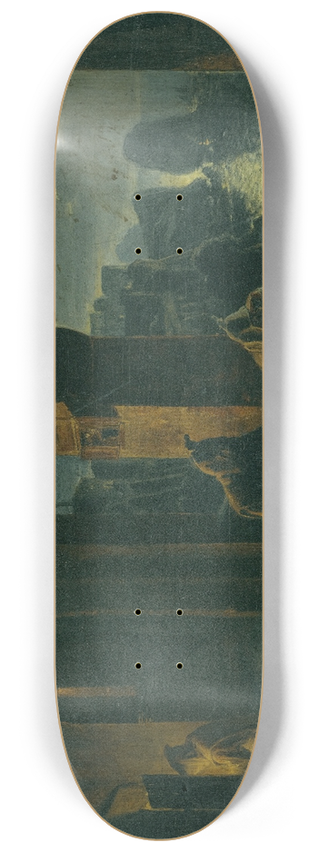 Peter Fendi - Cloister In The Moonlight 8.25 inch art skate deck