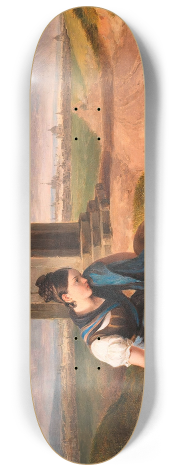 Peter Fendi - Das Milchmdchen 8.25 inch art skate deck