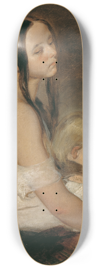 Peter Fendi - Mother With Child Under The Crucifix 8.25 inch art skate deck