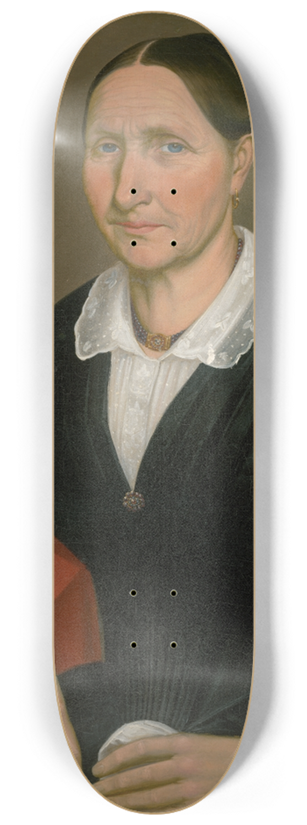 Peter Michal Boh - Portrait of an elderly lady 8.25 inch art skate deck