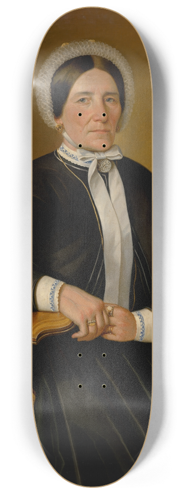 Peter Michal Boh - Portrait of a Seated Old Woman 8.25 inch art skate deck