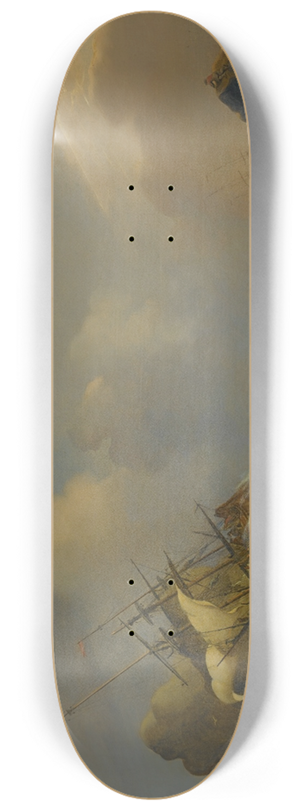 Peter Monamy - A Shipwreck In Heavy Storms, Another Ship In The Distance 8.25 inch art skate deck