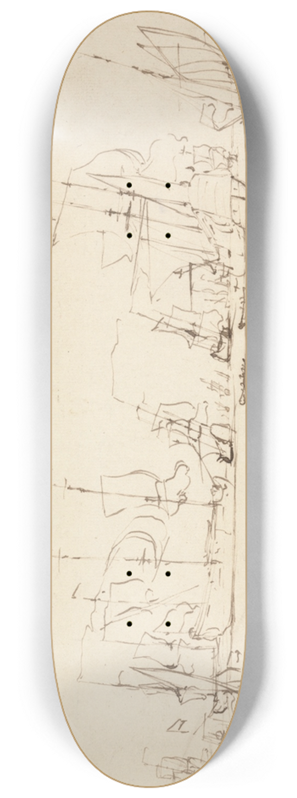 Peter Monamy - A Squadron at Anchor 8.25 inch art skate deck