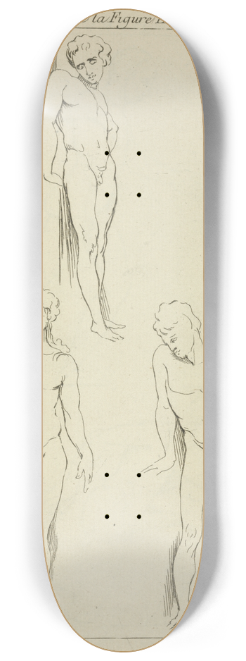 Peter Paul Rubens - Five male figures 8.25 inch art skate deck