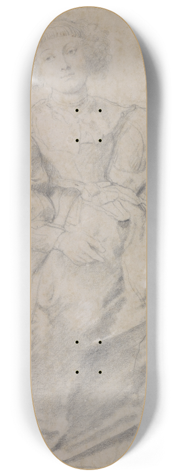 Peter Paul Rubens - Portrait of Hlne Fourment 8.25 inch art skate deck