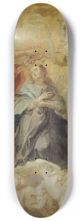 Peter Paul Rubens - The Coronation of the Virgin 8.25 inch art skate deck