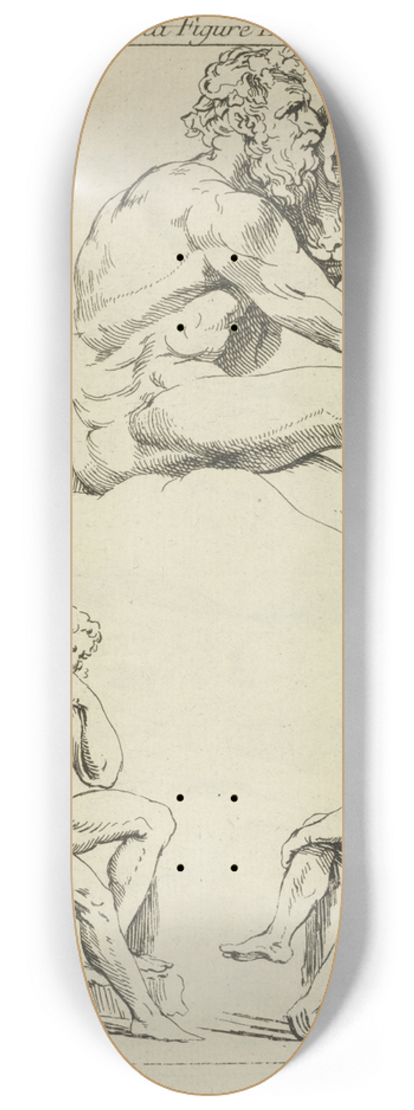 Peter Paul Rubens - Three studies of seated male figures 8.25 inch art skate deck
