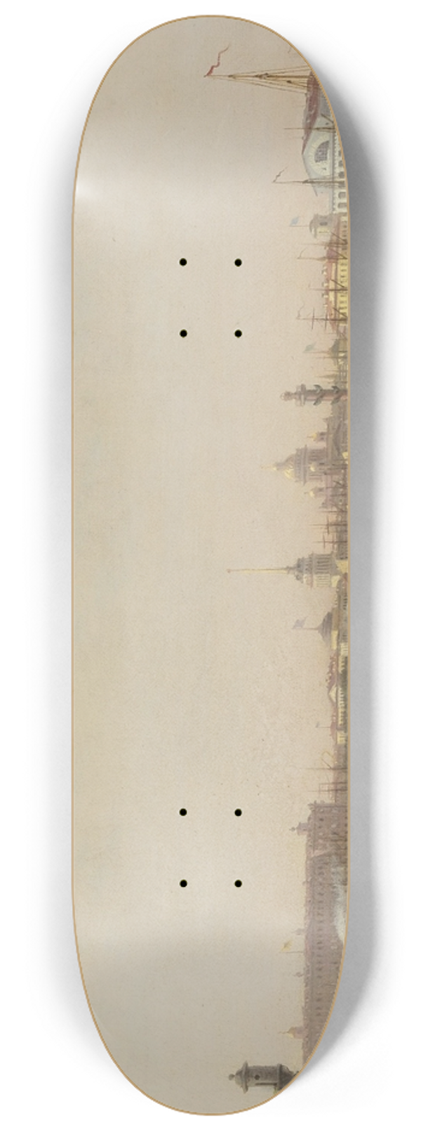 Petr Petrovich Vereshchagin - View Of St. Petersburg 8.25 inch art skate deck