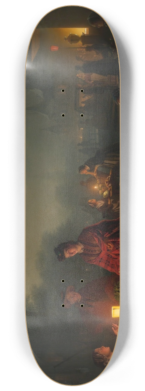 Petrus van Schendel - The night market 8.25 inch art skate deck