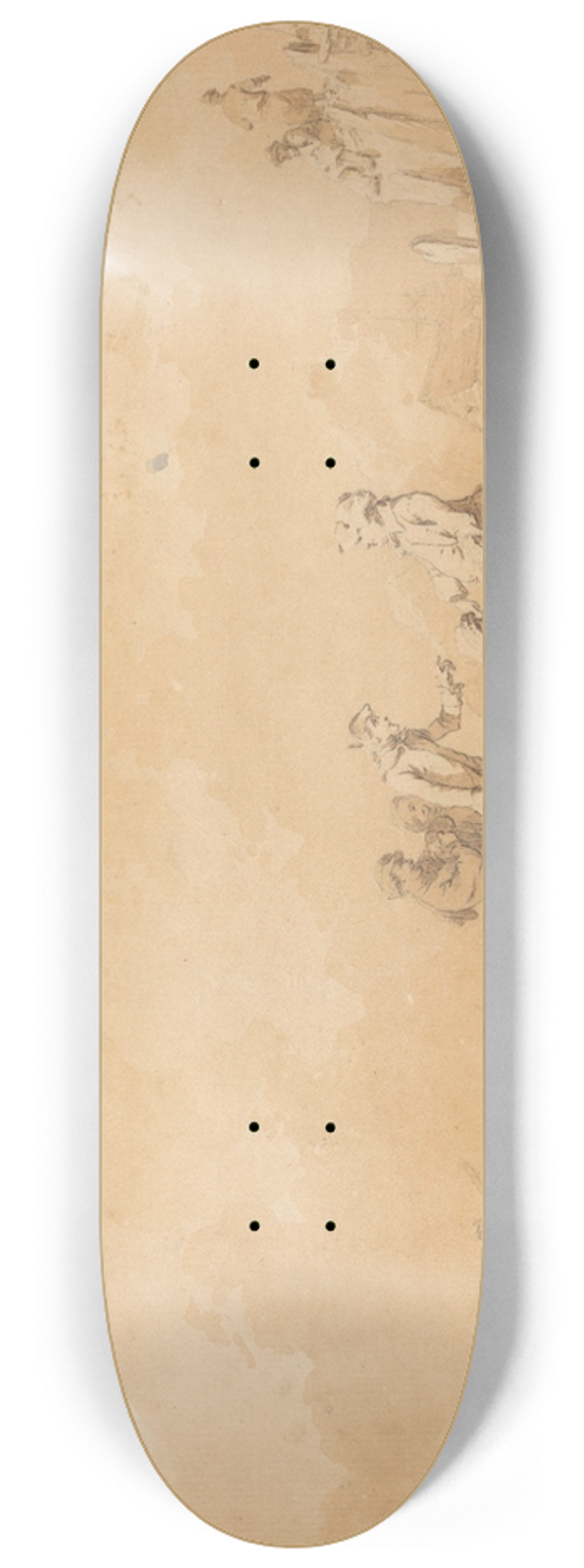 Philip James de Loutherbourg - Smugglers 8.25 inch art skate deck