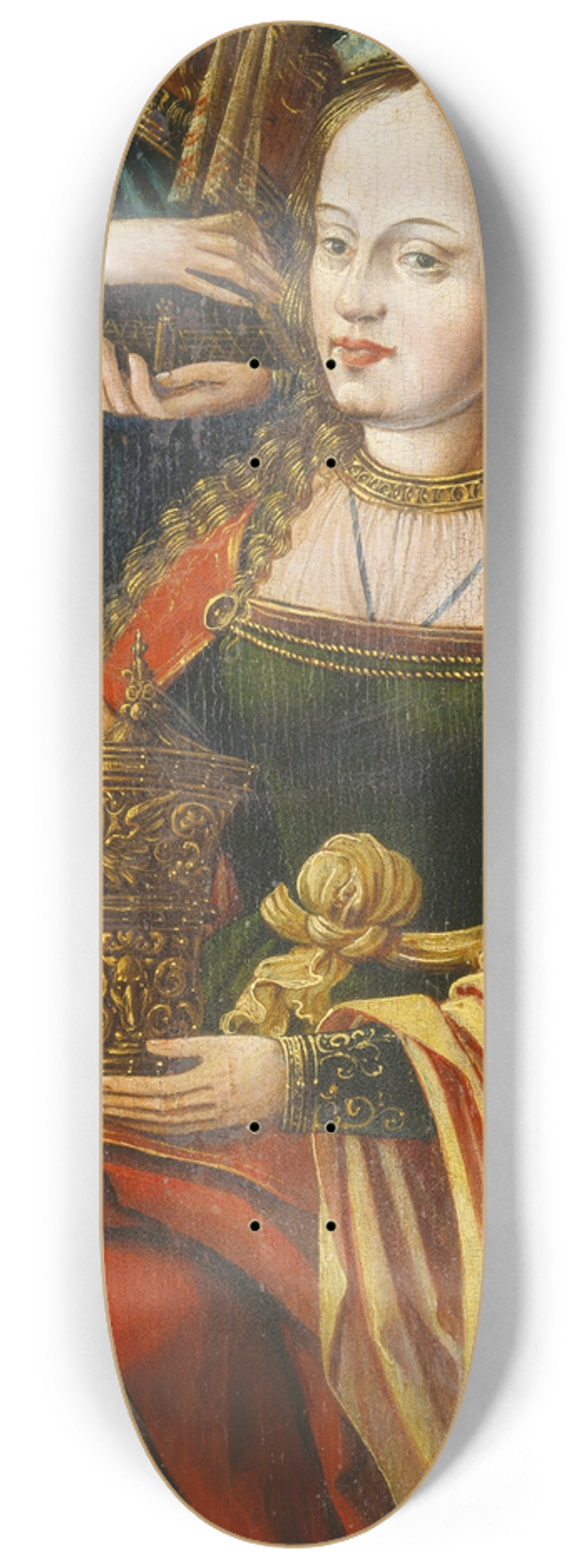 Anton Woensam - The Sts. Magdalen and Ursula right wing of an altarpiece 8.25 inch art skate deck