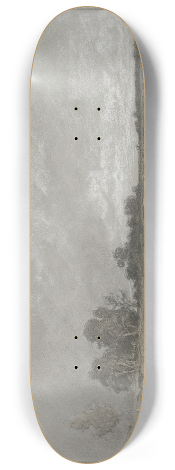 Philipp Rth - Wiesenlandschaft mit trinkender Herde 8.25 inch art skate deck