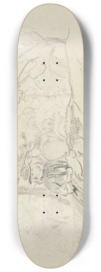 Philipp Rumpf - Mdchen im Freien sitzend 8.25 inch art skate deck