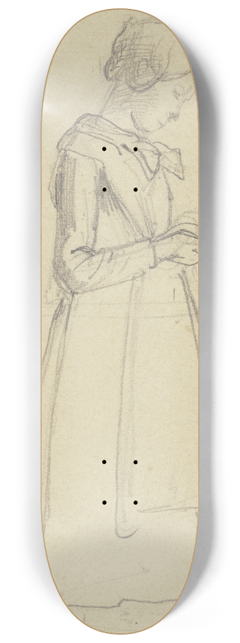 Philipp Rumpf - Stehendes Mdchen, von der Seite gesehen 8.25 inch art skate deck