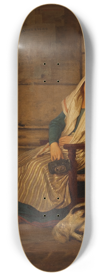 Philipp von Foltz - Sleeping Italian Beggar Girl In A Roman Church 8.25 inch art skate deck
