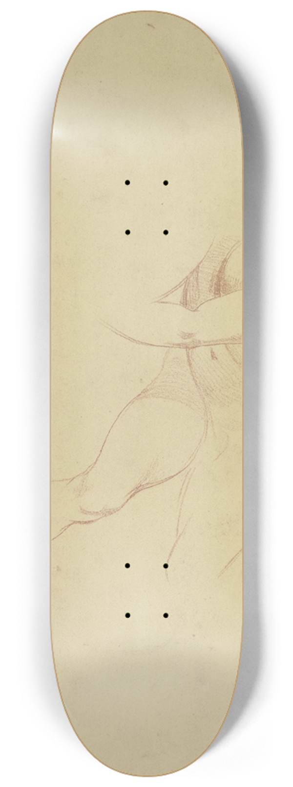 Philipp Winterwerb - Mnnlicher Akt, mit beiden Armen etwas von links ziehend 8.25 inch art skate deck