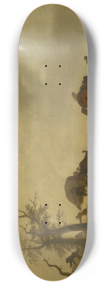 Philips Wouwerman - An Assault upon Travellers 8.25 inch art skate deck