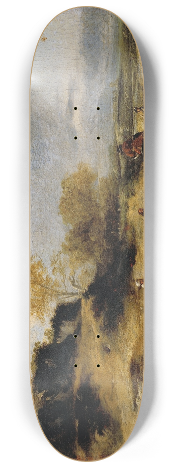 Philips Wouwerman - Sandhills with Figures 8.25 inch art skate deck
