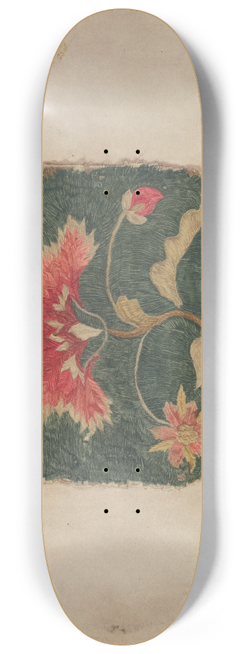 Phyllis Dorr - Piece of Crewel Embroidery 8.25 inch art skate deck