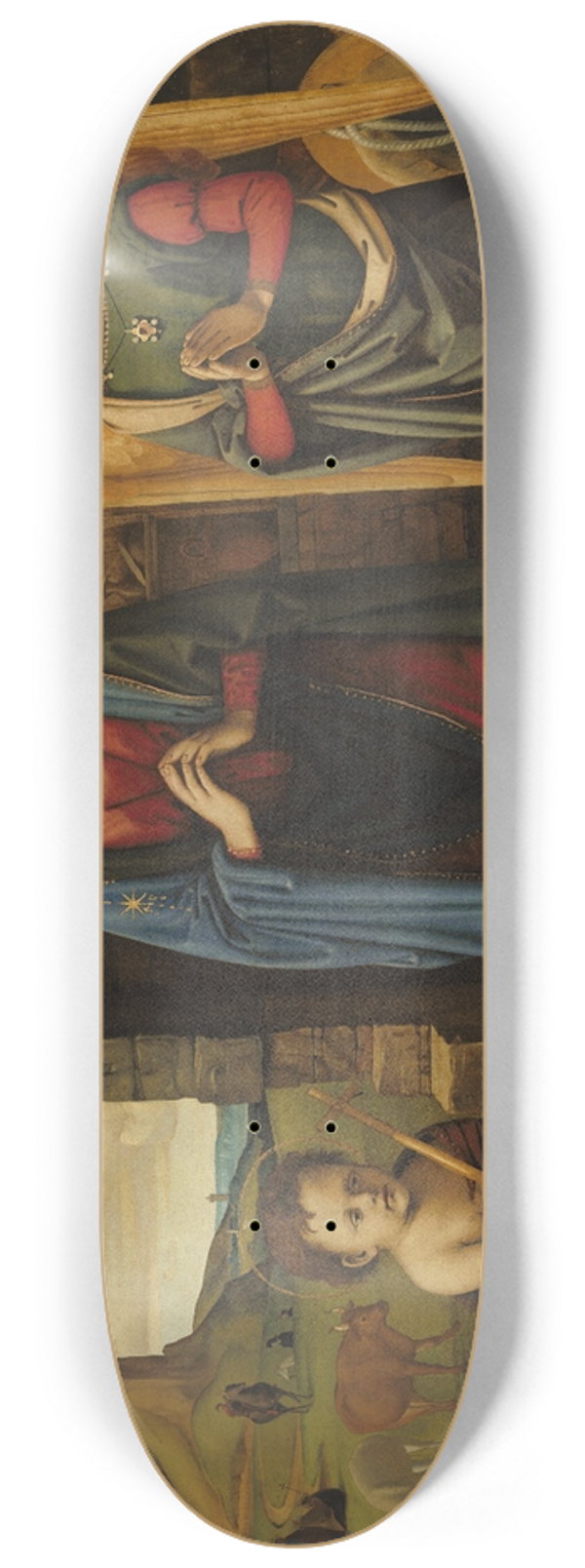 Piero di Cosimo - The Nativity with the Infant Saint John 8.25 inch art skate deck