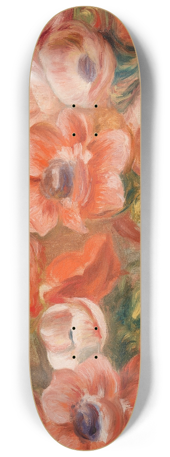 Pierre-Auguste Renoir - Anemones (Anmones) 8.25 inch art skate deck