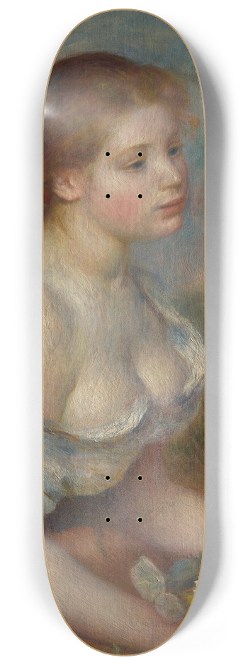 Pierre-Auguste Renoir - A Young Girl with Daisies 8.25 inch art skate deck