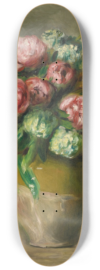 Pierre-Auguste Renoir - Vase De Pivoines 8.25 inch art skate deck