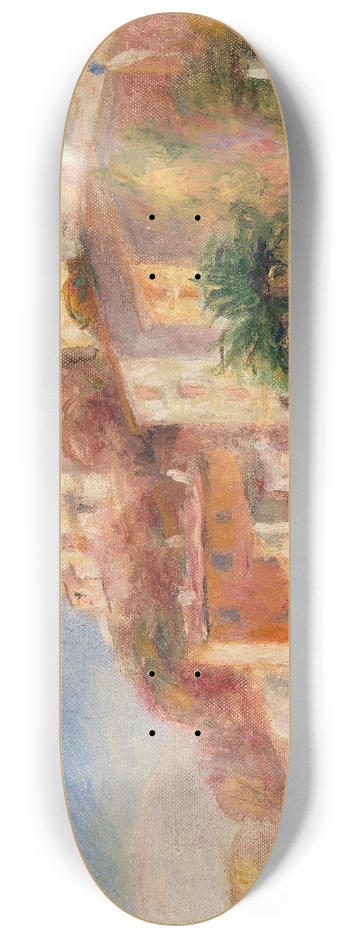 Pierre-Auguste Renoir - View from the Garden of the Post Office, Cagnes (Village vu du jardin de la poste, Cagnes) 8.25 inch art skate deck