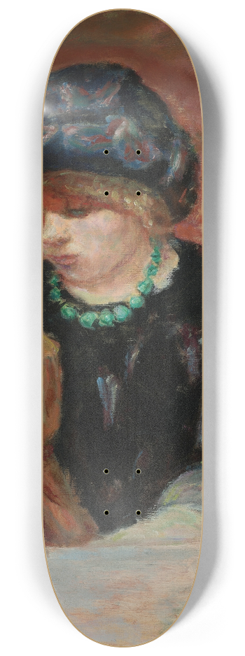 Pierre Bonnard - La femme au basset ou Portrait de Marthe Bonnard au basset 8.25 inch art skate deck
